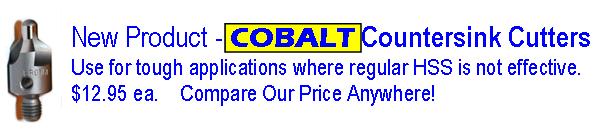 COBALT Threaded Countersink Cutters - Aircraft Tools